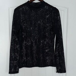 Express Black Lace Women's Top